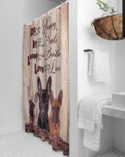 French Bulldog Shower Curtain aos-shower-curtains-71x74-lifestyle-front-01a