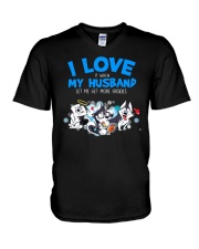 Husky V-Neck T-Shirt tile