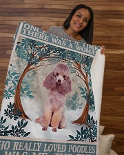 Poodle Sherpa Fleece Blanket - 50" x 60" aos-sherpa-fleece-blanket-50x60-lifestyle-front-09b