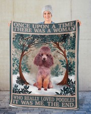 Poodle Sherpa Fleece Blanket - 50" x 60" aos-sherpa-fleece-blanket-50x60-lifestyle-front-13