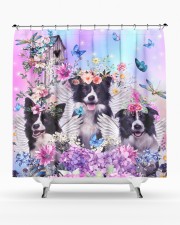 Border Collie Shower Curtain aos-shower-curtains-71x74-lifestyle-front-02a