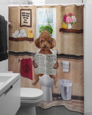 Poodle Shower Curtain aos-shower-curtains-71x74-lifestyle-front-04a