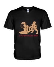 Pug D025 V-Neck T-Shirt tile