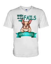 French Bulldog V-Neck T-Shirt tile
