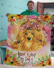 Poodle Sherpa Fleece Blanket - 50" x 60" aos-sherpa-fleece-blanket-50x60-lifestyle-front-05