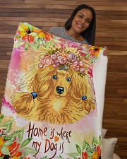 Poodle Sherpa Fleece Blanket - 50" x 60" aos-sherpa-fleece-blanket-50x60-lifestyle-front-09b