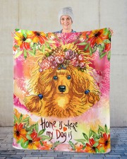 Poodle Sherpa Fleece Blanket - 50" x 60" aos-sherpa-fleece-blanket-50x60-lifestyle-front-13