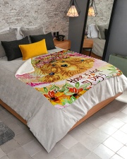 Poodle Sherpa Fleece Blanket - 50" x 60" aos-sherpa-fleece-blanket-lifestyle-front-02