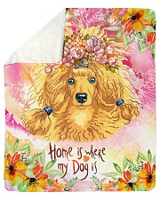 Poodle Sherpa Fleece Blanket - 50" x 60" front