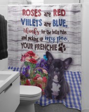 French Bulldog Shower Curtain aos-shower-curtains-71x74-lifestyle-front-04a