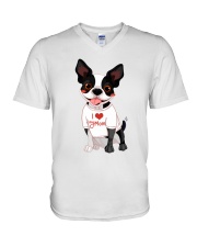 Boston Terrier T12 V-Neck T-Shirt tile