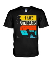 Poodle V-Neck T-Shirt tile