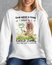Cocker Spaniel Crewneck Sweatshirt custom-crewneck-sweatshirt-lifestyle-front-154