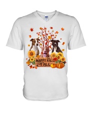Pit bull V-Neck T-Shirt tile