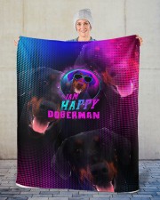 Doberman Sherpa Fleece Blanket - 50" x 60" aos-sherpa-fleece-blanket-50x60-lifestyle-front-13