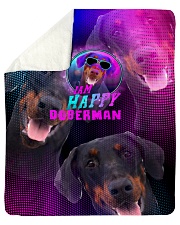 Doberman Sherpa Fleece Blanket - 50" x 60" front