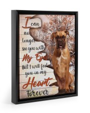 Boxer Canvas Floating Framed Canvas Prints Black tile
