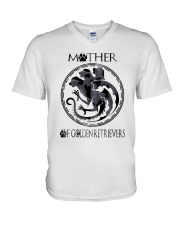 Golden Retriever V-Neck T-Shirt tile