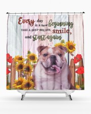 Bulldog Shower Curtain aos-shower-curtains-71x74-lifestyle-front-02a