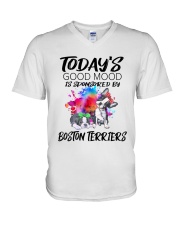 Boston Terrier V-Neck T-Shirt tile