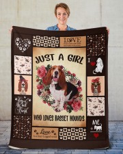 Basset Hound Sherpa Fleece Blanket - 50" x 60" aos-sherpa-fleece-blanket-50x60-lifestyle-front-16