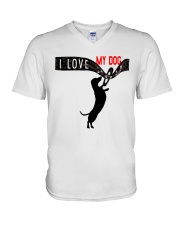 Dachshund V-Neck T-Shirt tile