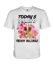 French Bulldog V-Neck T-Shirt tile