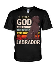 Labrador V-Neck T-Shirt tile