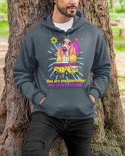 Basset Hound Hooded Sweatshirt custom-hoodie-sweatshirt-lifestyle-front-247