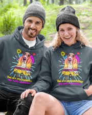 Basset Hound Hooded Sweatshirt custom-hoodie-sweatshirt-lifestyle-front-249