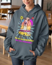 Basset Hound Hooded Sweatshirt custom-hoodie-sweatshirt-lifestyle-front-265