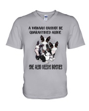 Boston Terrier X03 V-Neck T-Shirt tile