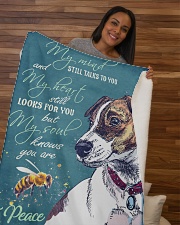 jackrussell Sherpa Fleece Blanket - 50" x 60" aos-sherpa-fleece-blanket-50x60-lifestyle-front-09b