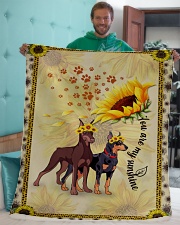 Doberman Sherpa Fleece Blanket - 50" x 60" aos-sherpa-fleece-blanket-50x60-lifestyle-front-05