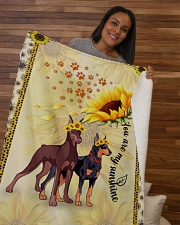 Doberman Sherpa Fleece Blanket - 50" x 60" aos-sherpa-fleece-blanket-50x60-lifestyle-front-09b