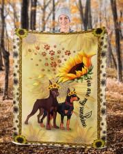 Doberman Sherpa Fleece Blanket - 50" x 60" aos-sherpa-fleece-blanket-50x60-lifestyle-front-13c