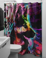 German Shepherd Shower Curtain aos-shower-curtains-71x74-lifestyle-front-04a