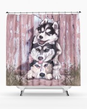 Husky Shower Curtain aos-shower-curtains-71x74-lifestyle-front-02a