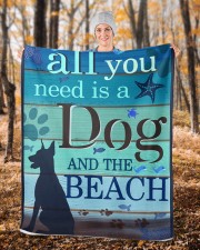 Doberman Sherpa Fleece Blanket - 50" x 60" aos-sherpa-fleece-blanket-50x60-lifestyle-front-13c