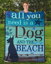 Doberman Sherpa Fleece Blanket - 50" x 60" aos-sherpa-fleece-blanket-50x60-lifestyle-front-16b
