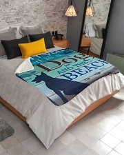 Doberman Sherpa Fleece Blanket - 50" x 60" aos-sherpa-fleece-blanket-lifestyle-front-02
