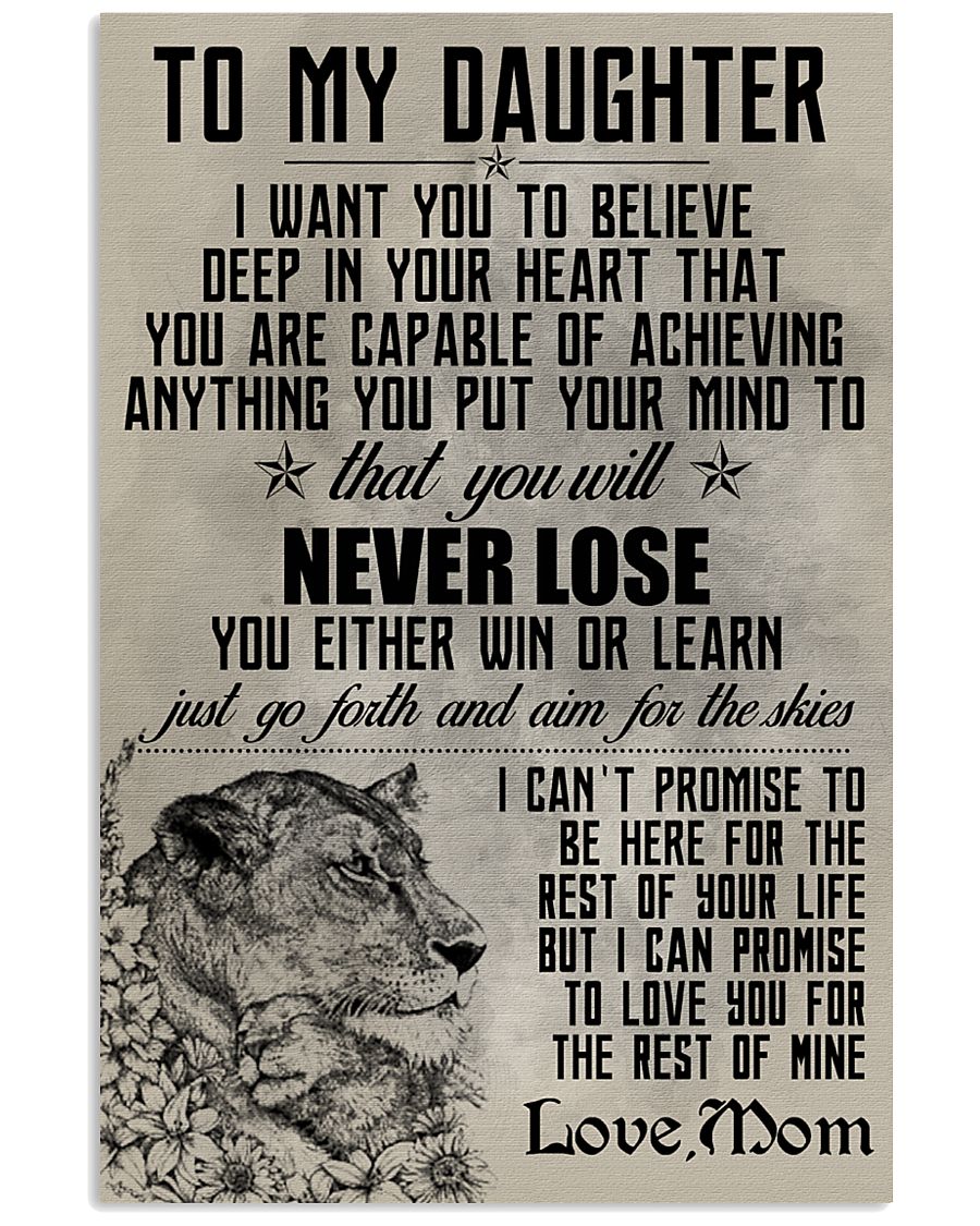 LION - TO MY DAUGHTER 16x24 Poster