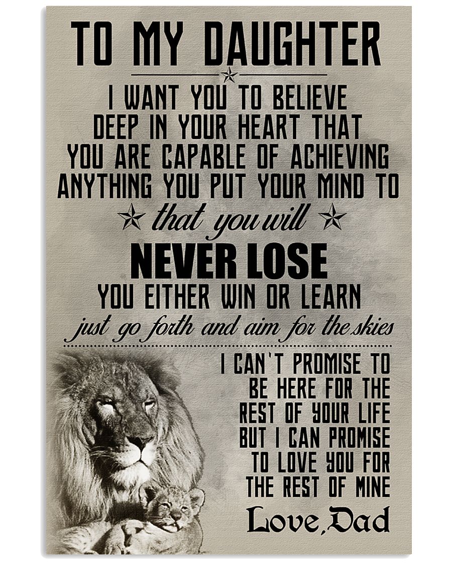 LION - TO MY DAUGHTER 16x24 Poster