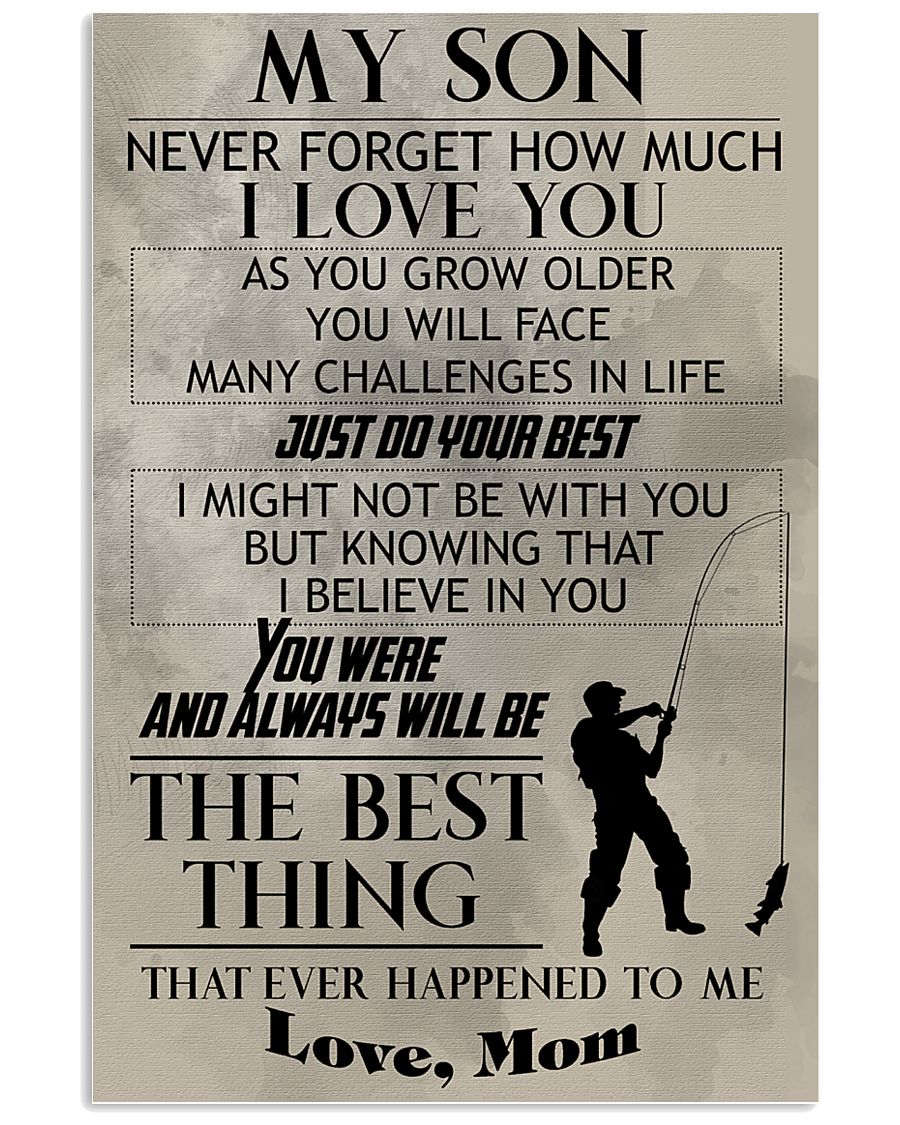 FISHING POSTER - TO MY SON 11x17 Poster