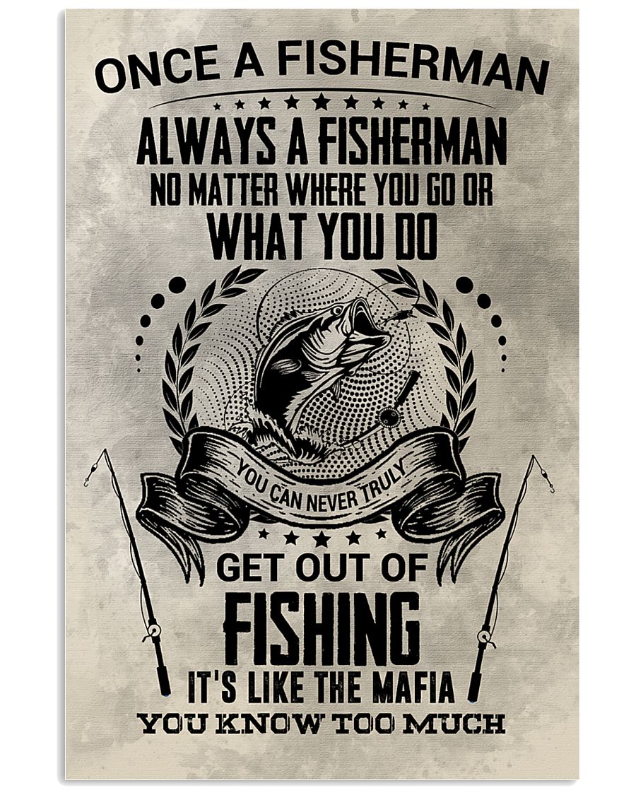 FUNNY FISHING 16x24 Poster