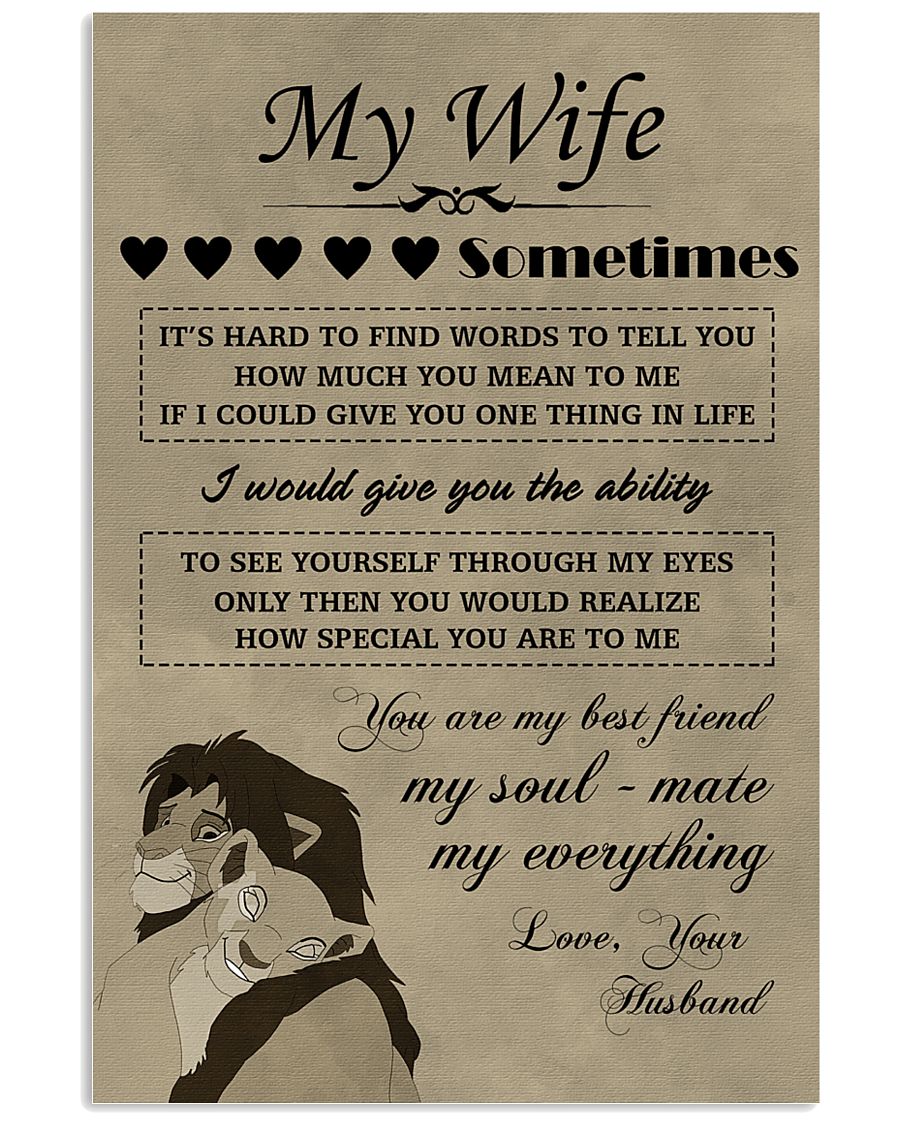 LION - My Wife 16x24 Poster