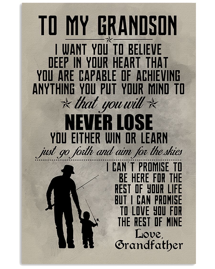 FISHING POSTER TO GRANDSON N035 11x17 Poster