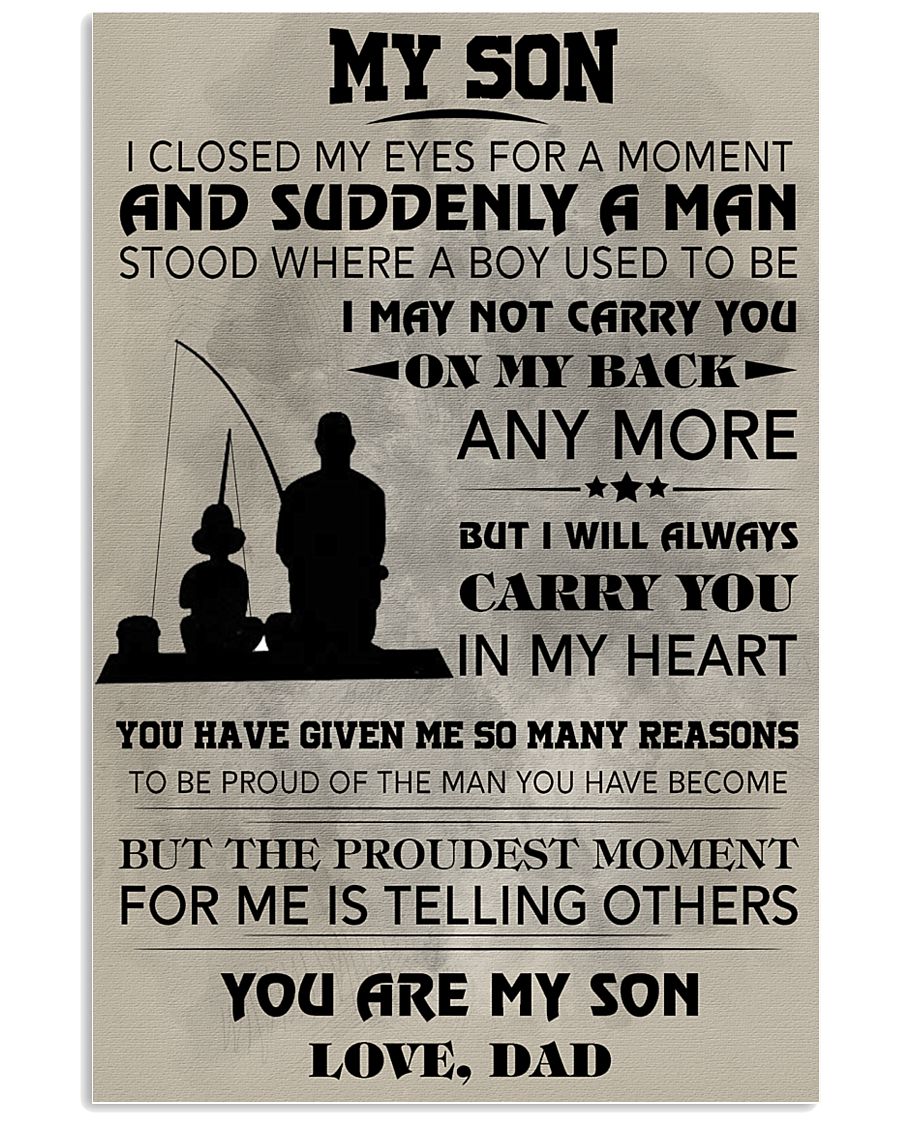 FISHING POSTER - TO MY SON 11x17 Poster