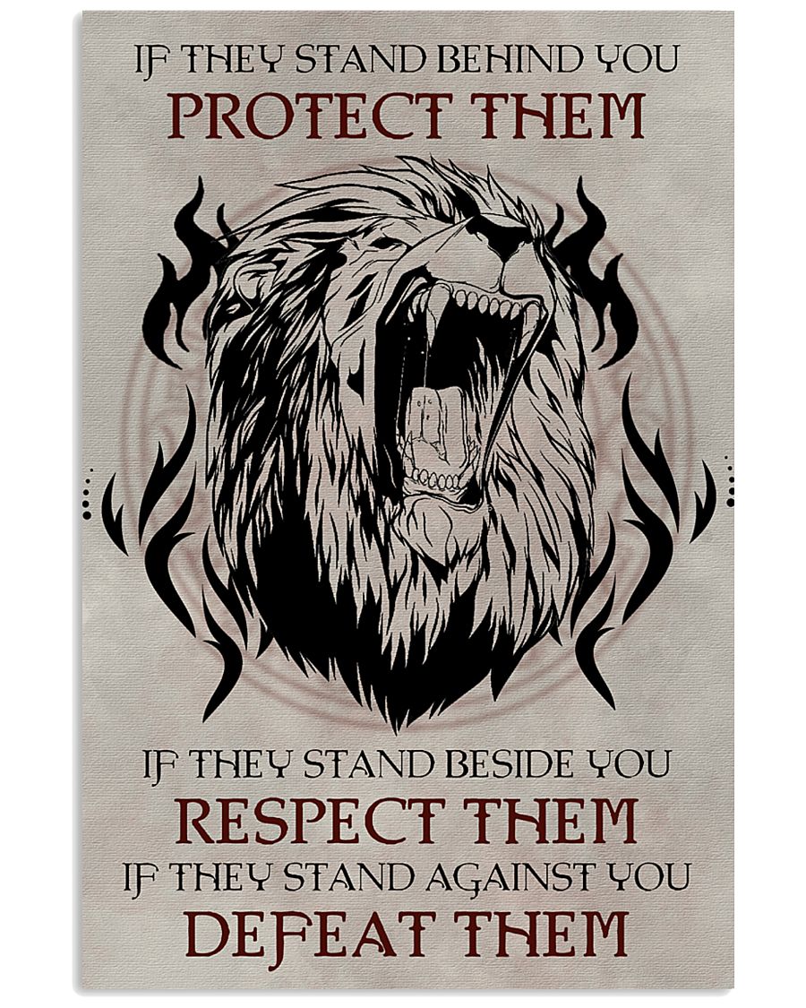 LION - IF THEY STAND BEHIND YOU 16x24 Poster