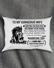 LION - TO MY GORGEOUS WIFE Rectangular Pillowcase aos-pillow-rectangle-front-lifestyle-1